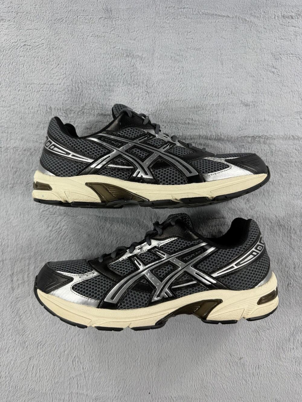Asics GEL-1130 Men's 12 Running Shoes Gray Silver Cream Sneakers No Insoles